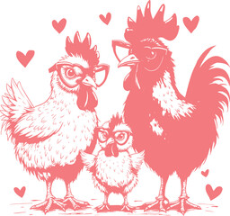 Vintage Valentine SVG Clipart, Retro valentines day design