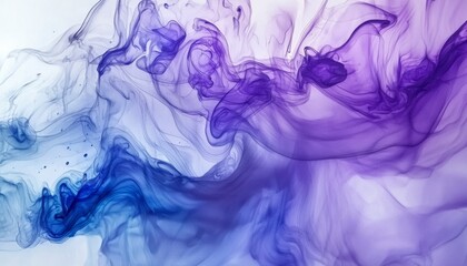 Obraz premium Abstract Swirling Blue and Purple Ink Design