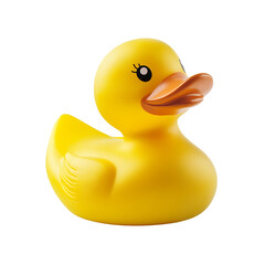 A Yellow rubber duck, Isolated on a transparent background. 