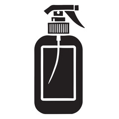 Spray Bottle Silhouette Vector Illustration