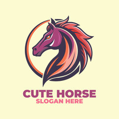 Unicorn Horse Mascot Logo