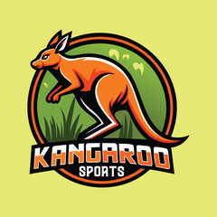 Kangaroo Mascot Logo