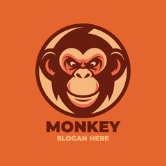 Monkey mascot logo