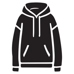 Hoodie Silhouette Vector Illustration for Apparel Design