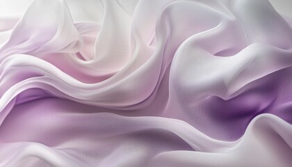 Obraz premium Soft Draped Fabric in Lavender and White Hues