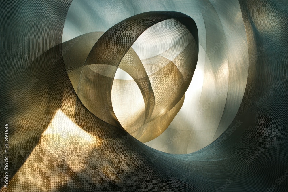 Poster abstract swirling forms create a captivating visual experience in serene colors