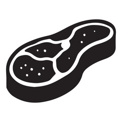 Delicious Grilled Steak Silhouette Illustration