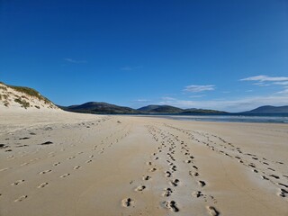 Footprints on a beach