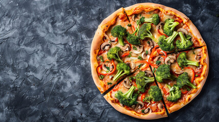 Delicious large vegan pizza