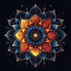 Colorful Mandala Pattern Abstract image