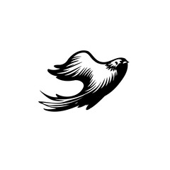 Elegant Bird in Flight Illustration