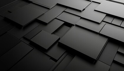 Fototapeta premium Abstract Black Geometric Square Pattern Design