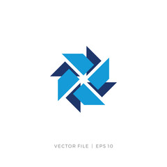 wind windmill rotate abstract logo