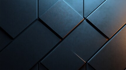 Dark Blue Diamond Pattern Texture Cool Light. AI Generated