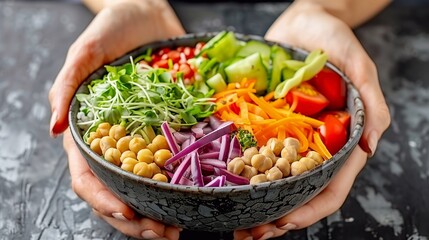plate of healthy vegetarian food