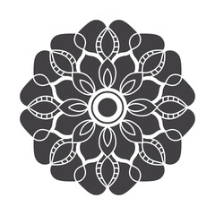 Hand drawn mandala design. Easy mandala Outline.  Vector mandala design. Mandala design for coloring