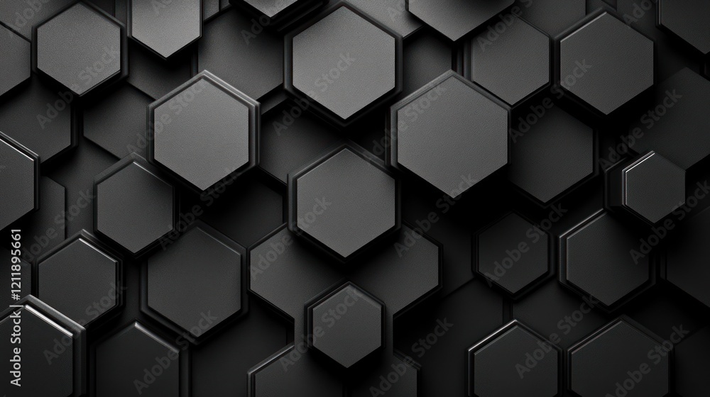Poster dark hexagon pattern background texture
