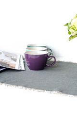 set of colorful cups