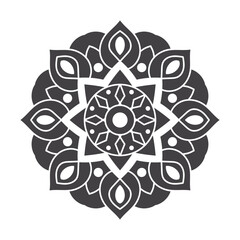 Hand drawn mandala design. Easy mandala Outline.  Vector mandala design. Mandala design for coloring