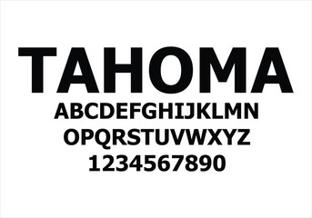 Fototapeta premium Tahoma font for logo and headline. Isolated vector typeset