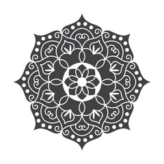 Hand drawn mandala design. Easy mandala Outline.  Vector mandala design. Mandala design for coloring