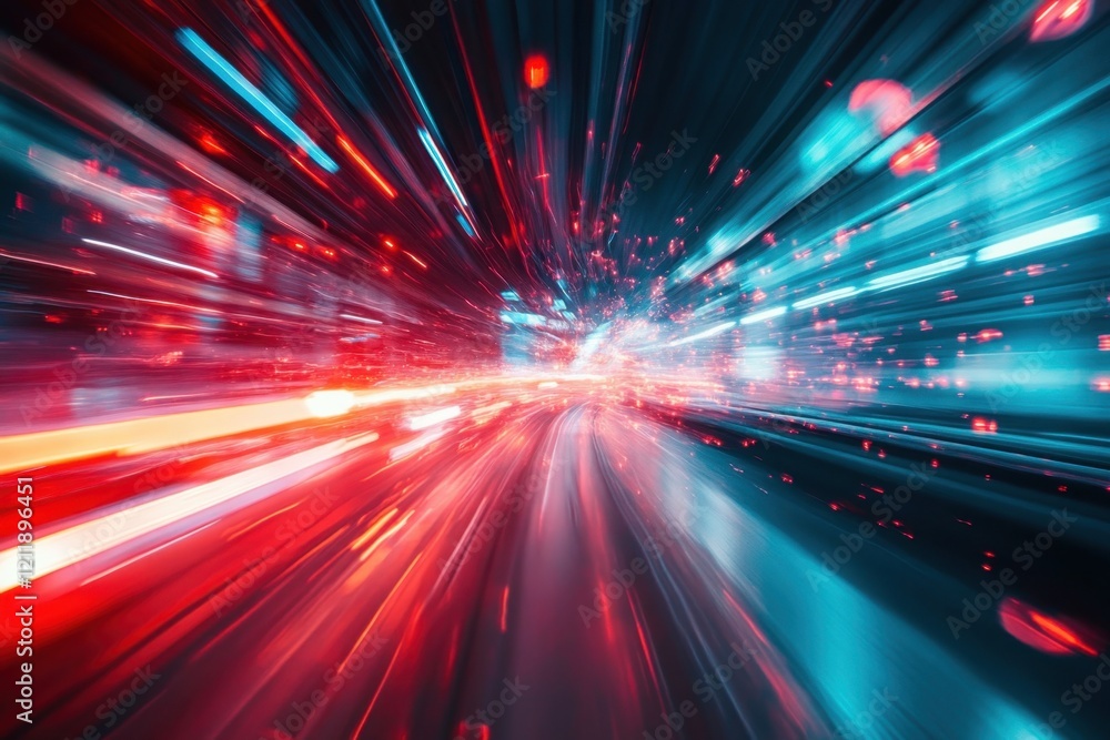 Aufkleber dynamic light streaks create an abstract visual experience in a nighttime cityscape