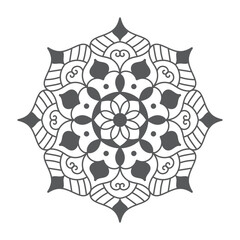 Hand drawn mandala design. Easy mandala Outline.  Vector mandala design. Mandala design for coloring