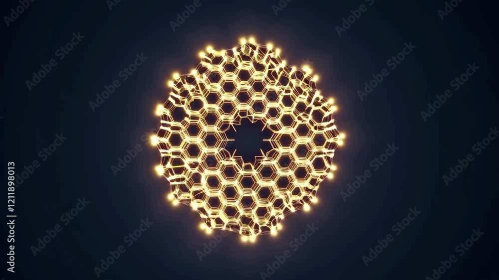 Fototapete illuminated honeycomb pattern showcases intricate design and structure