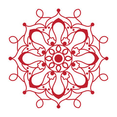 Hand drawn mandala design. Easy mandala Outline.  Vector mandala design. Mandala design for coloring