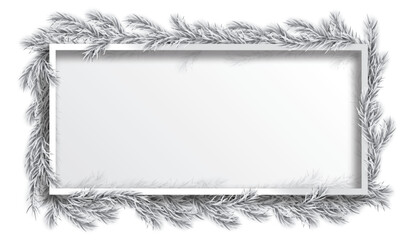White Frame Frozen Twigs Header