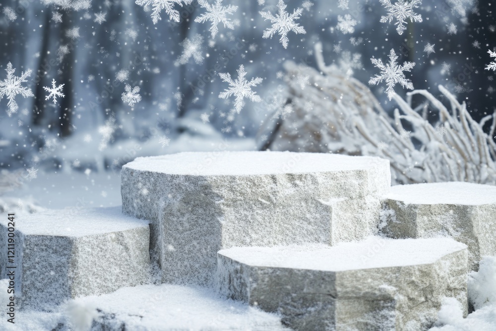 Poster a large amount of snow sits atop a snowy ground, with no surrounding structures or objects