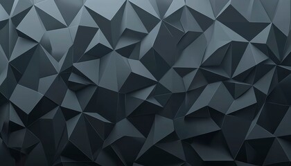 Fototapeta premium Abstract Dark Grey Geometric Triangular Pattern