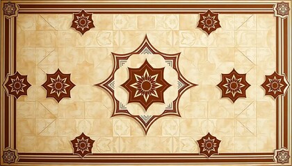 Elegant Brown and Beige Ornate Ceiling Design