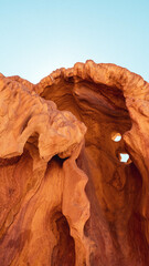 mushroom rock in colored canyon in the Sinai desert in Egypt