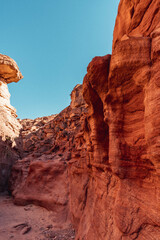 colored canyon in the Sinai desert in Egypt