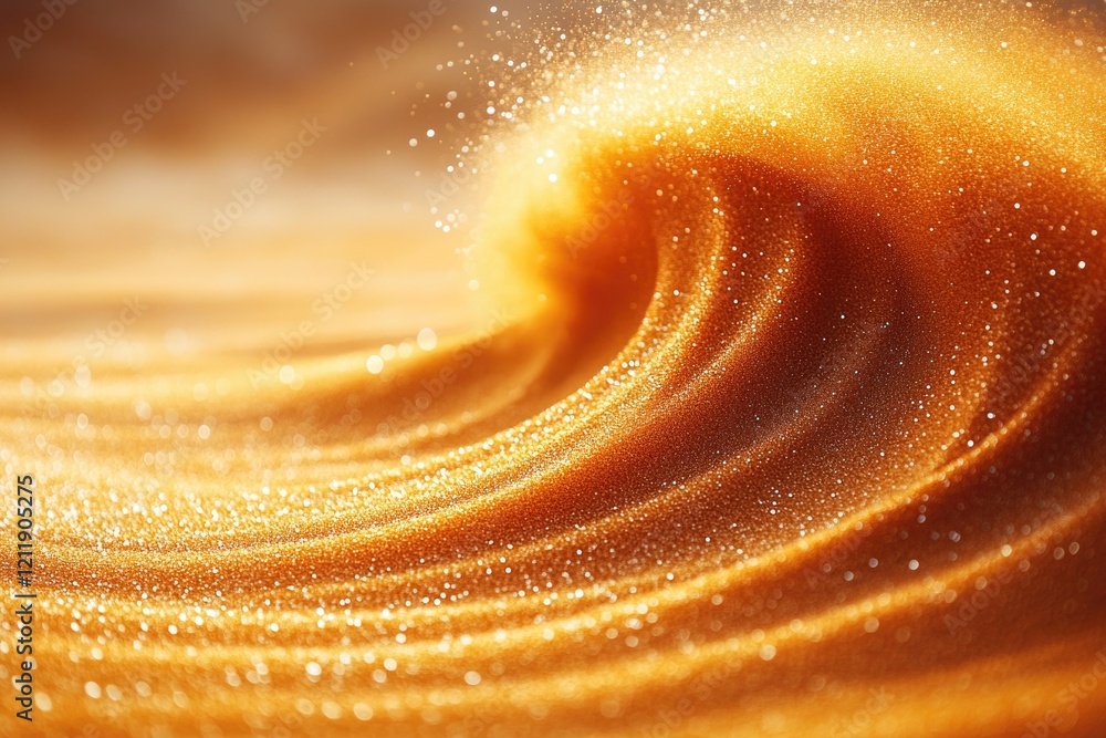 Poster close-up shot of a wave-like motion in a liquid, ideal for illustrating scientific or industrial con