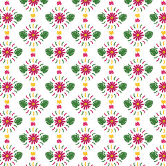 seamless pattern with pink flowers