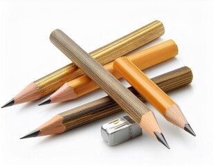 Fototapeta premium pencil and sharpener, Pencil isolated on white background