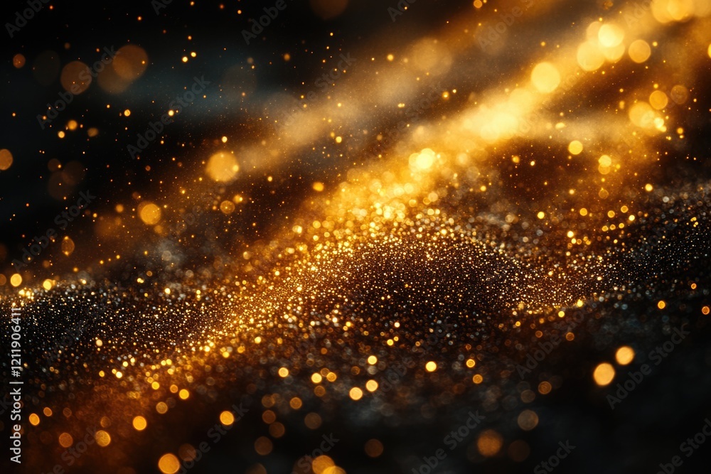 Poster A dark background with plenty of lights, ideal for adding visual interest to any design