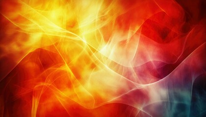 Fototapeta premium Abstract Red Orange Yellow Swirling Light Waves