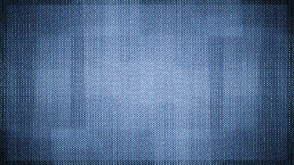 close-up of the screen texture of an old VHS video tape file, with a blue color dot background and...