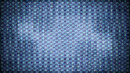 close-up of the screen texture of an old VHS video tape file, with a blue color dot background and...