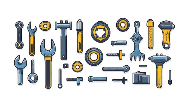 construction tools vector isolated photo