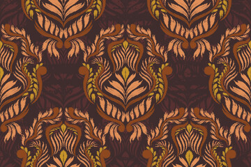 damask seamless pattern, motif, fabric, wallpaper, background, etc.