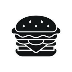 Beer drink and hamburger food icon with a crisp and elegant outline characterized by thin strokes and simplicity, offering versatile usage for web, app, or print media embracing minimalist trends