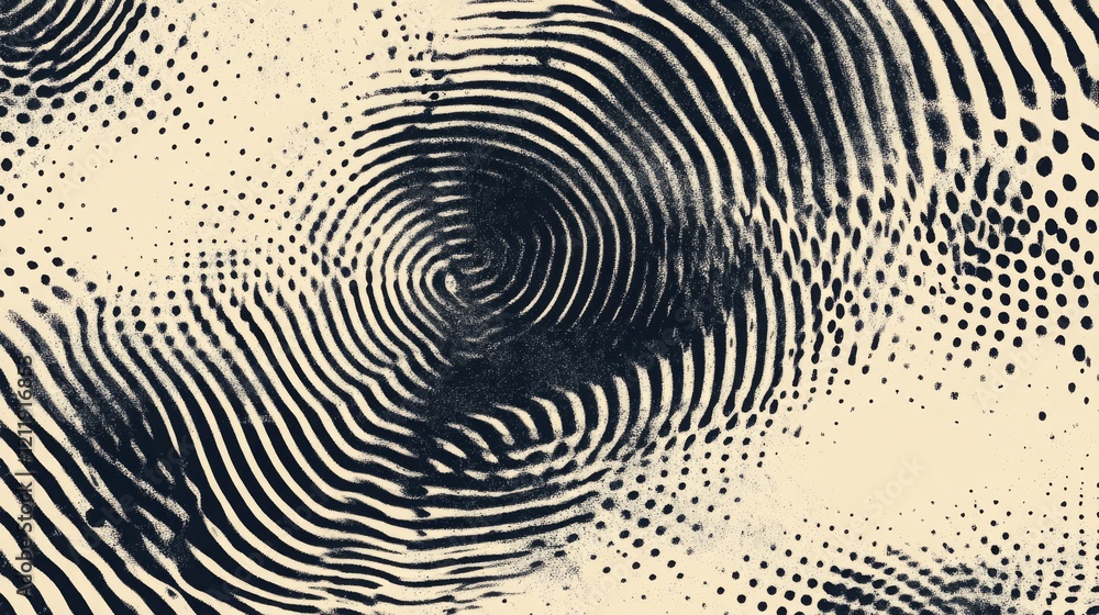Poster halftone grunge pattern with twisted modern texture.
