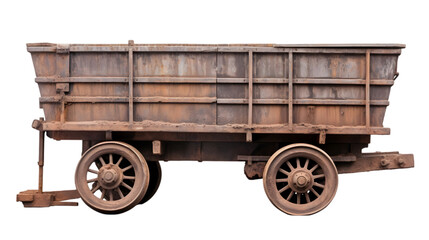 Vintage Wooden Wagon with Rustic Wheels

