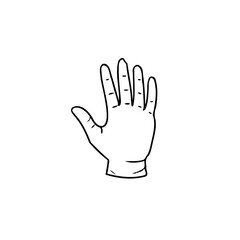 Outline Hand Gesture Illustration