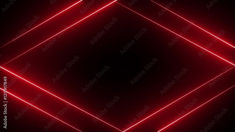 Poster glowing neon lights animation on a dark background. abstraction neon lines moving up screen saver, b