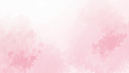 Fototapeta premium Abstract pink and white watercolor painting with soft clouds, background, texture.